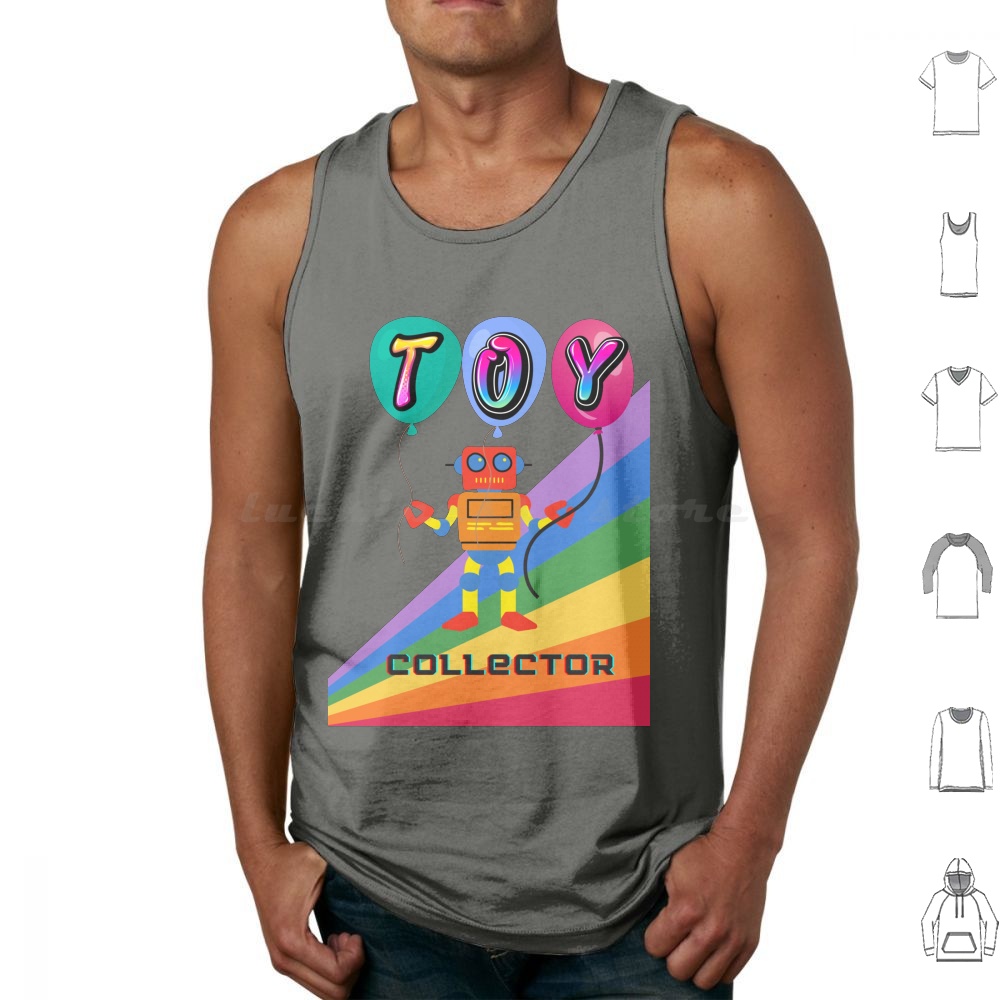 Vintage Collectibles Toys - Tank Top Kolektor Mainan Berbahan Katun