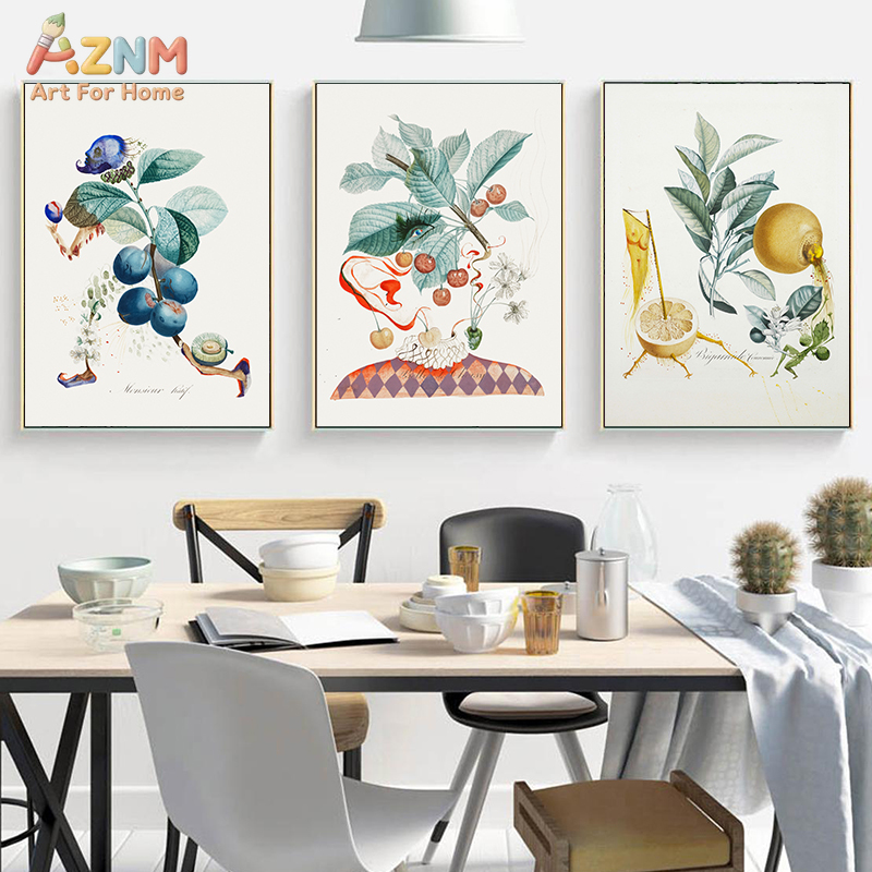 Vintage Collectible Toys - AZNM Seni Dinding Kanvas Gambar Buah