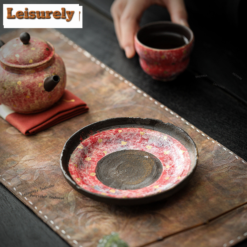 Vintage Collectible Pottery - HOYIHM Pot Keramik Kasar Warna Merah