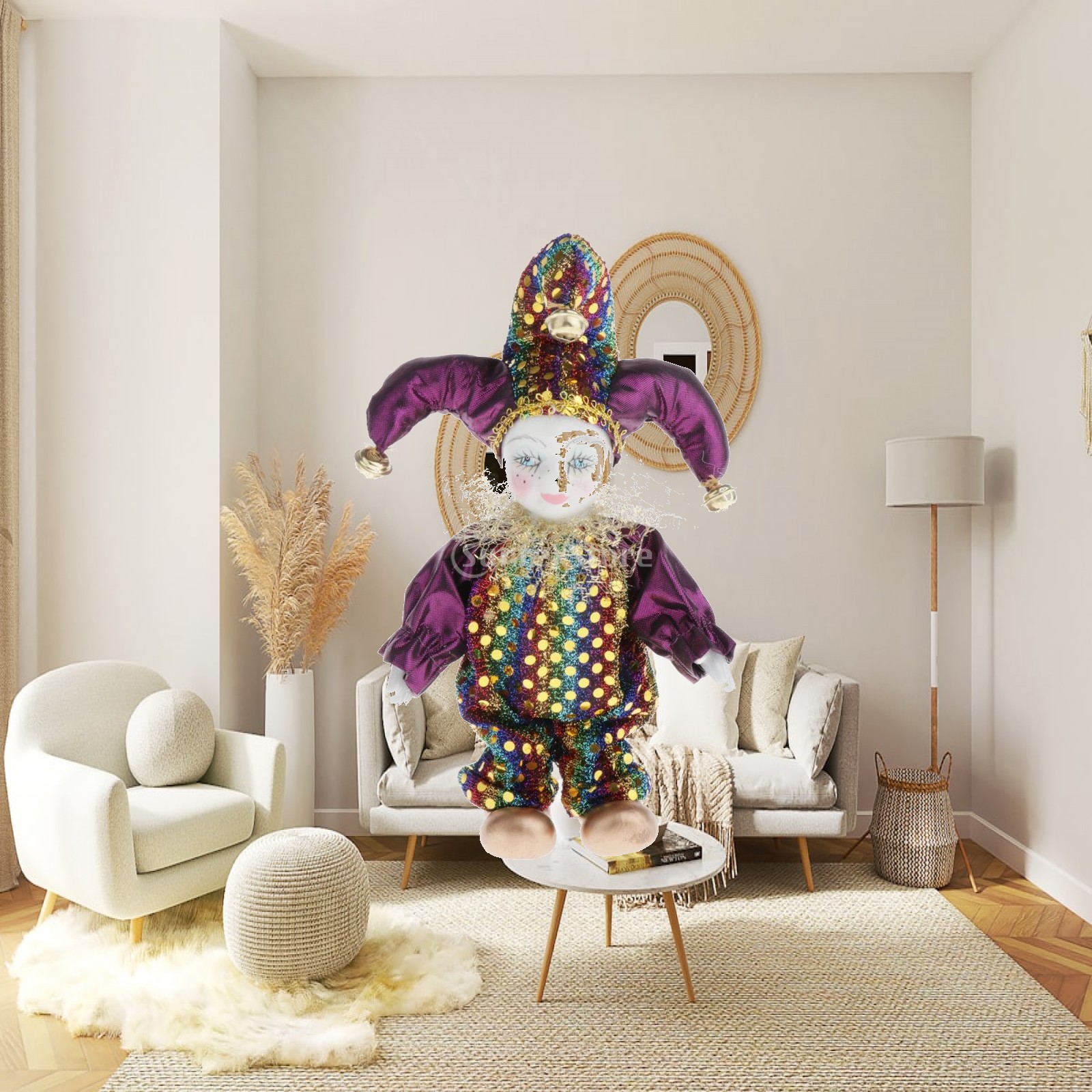 Vintage Collectible Clowns - Boneka Badut Berdiri dari Keramik, Boneka