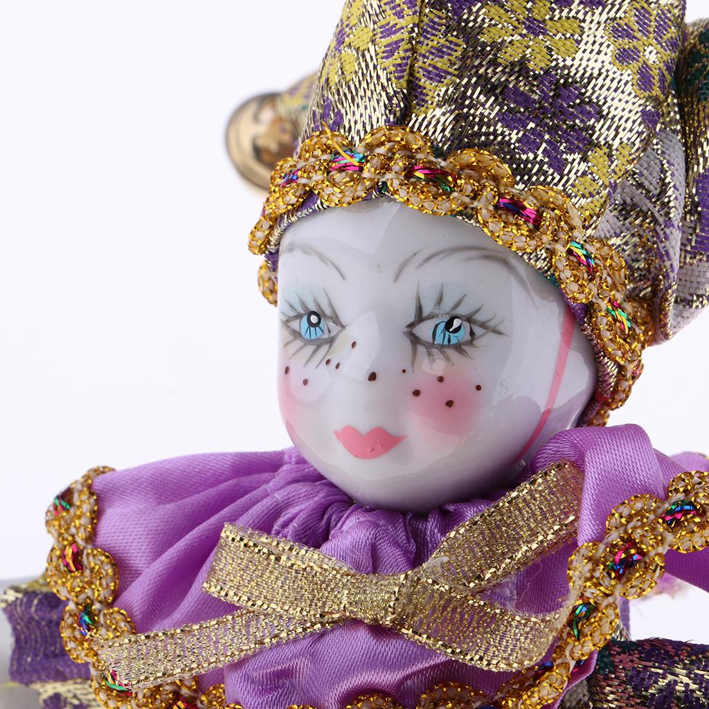 Vintage Collectible Clowns - Boneka Porselen Badut 16 cm, Boneka