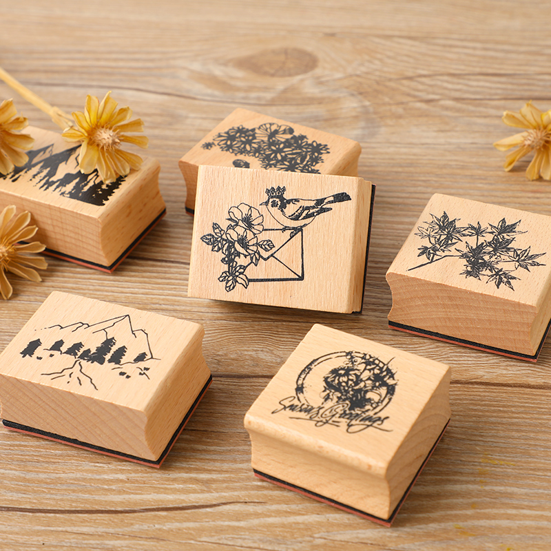 Vintage Collectible Magazines - Stempel Kayu Vintage Journal GO Motif