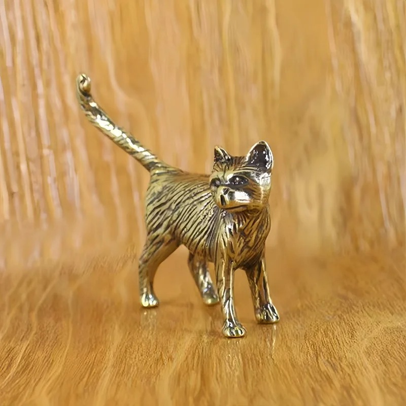 Patung Kucing Mini Ekor Panjan - Vintage Collectible Ornaments ulasan dan harga