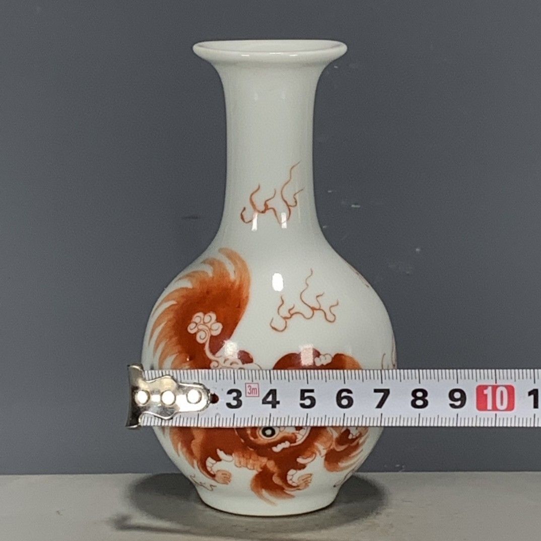Vas Porselen Merah Besi Wucai  - Vintage Collectible Pottery ulasan dan harga