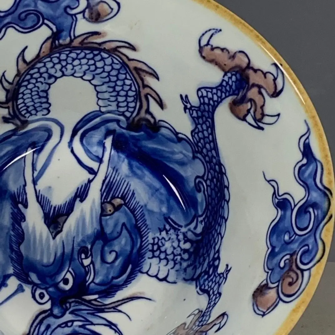 Mangkuk Porselen Biru & Merah  - Vintage Collectible Pottery ulasan dan harga