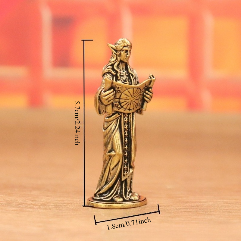 Patung Elf Nabi Kuningan Antik - Vintage Collectible Ornaments ulasan dan harga