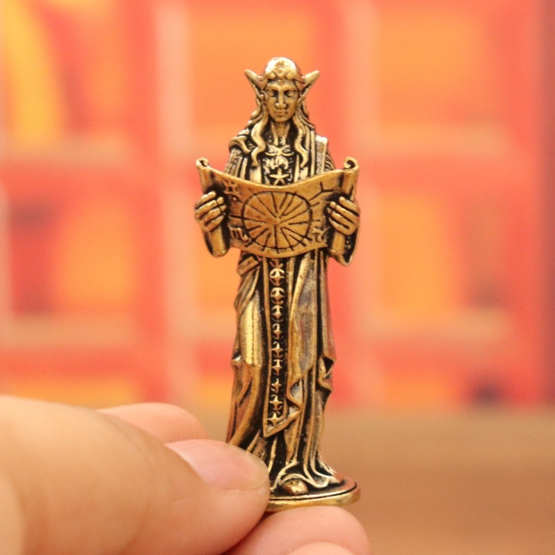 Patung Elf Nabi Kuningan Antik - Vintage Collectible Ornaments ulasan dan harga