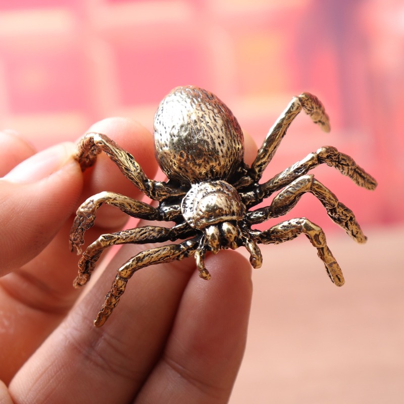 Figurin Laba-laba Kuningan, Pa - Vintage Collectible Ornaments ulasan dan harga